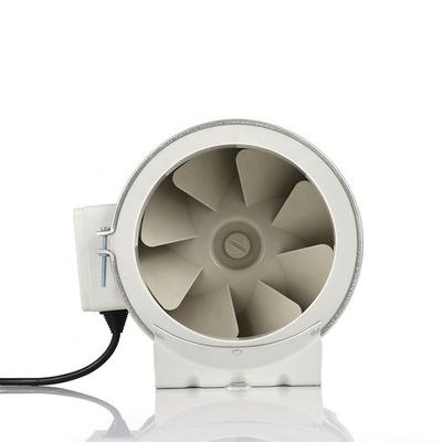조정 가능한 속도 제어 200mm 유연성 제어 및 침묵을위한 플라스틱 인라인 팬