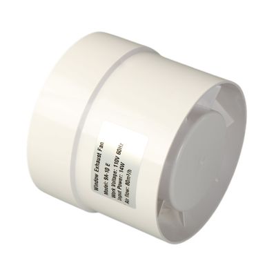벽 팬 100mm 200mm EU 플러그 장착 벽 팬과 함께 낮은 소음 흡입 직선 유관 팬