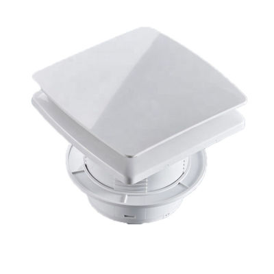 6인치/150mm 평면 플라스틱 배기 팬 LED 라이트 벽에 장착 된 공기 흐름 248-840 흰색