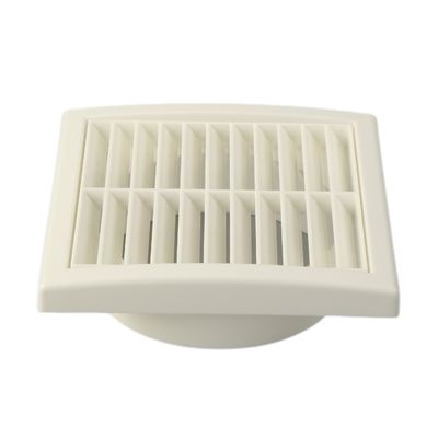 백색 플라스틱 100-150mm 질량 HVAC 공기 배기가스 / 공급 유출구 공중 관통 OEM / ODM 설계