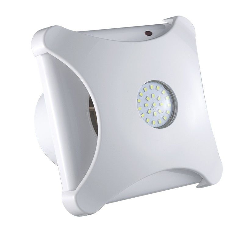 벽 팬 100-150mm 4 6 인치 220V/110V 셔터 환기 추출 팬 LED 조명 및 플라스틱 블레이드