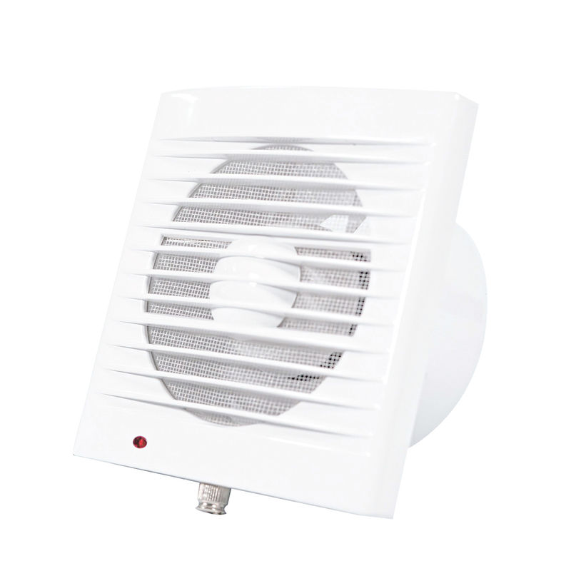벽에 장착 된 셔터 환기 공기 추출기 팬 LED 조명 100-150mm 흰색 240V